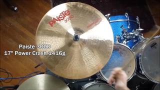 Video thumbnail for Paiste 3000 17 inch Power Crash 1416g by Brooklyn Drum Company