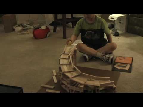 Alec building with Keva Blocks