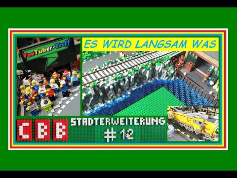LEGO City (37) ES WIRD LANGSAM WAS !!! Am Güterschuppen geht's weiter...Straße, Böschung, Wasser