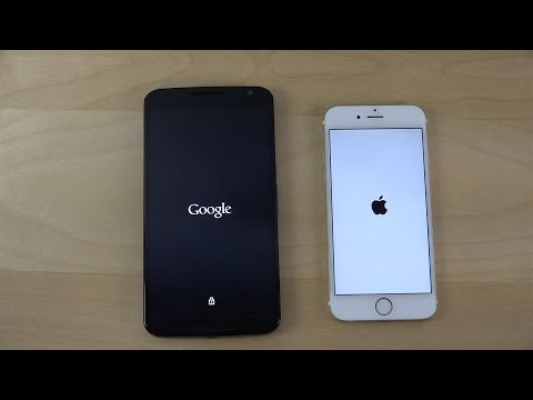 Nexus 6 Android 5.1 vs. iPhone 6 iOS 8.2 - Which Is Faster? (4K)