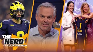 Indiana Fever select Caitlin Clark at No. 1,  J.J. McCarthy not a first-round pick? | THE HERD