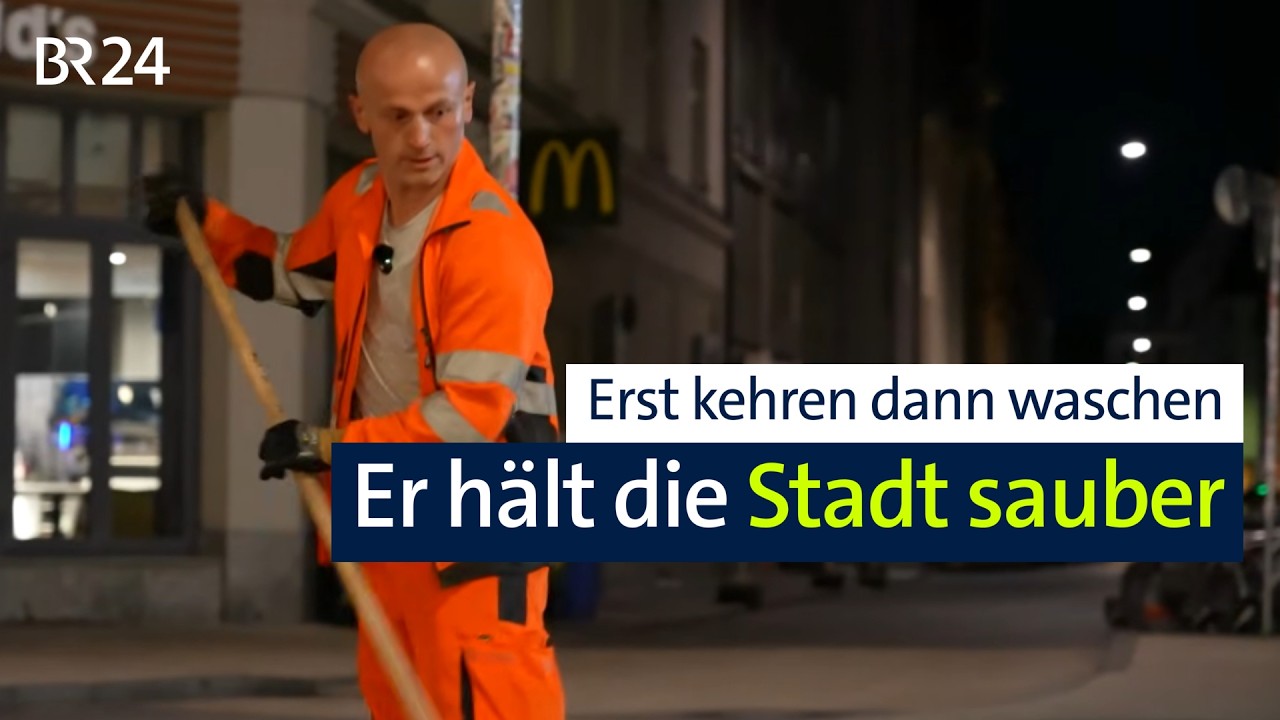 Er liebt seinen Job: Straßenreiniger Ali hält die Stadt sauber | Abendschau | BR24