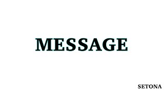 MESSAGE / SETONA 【prod . SUNSET BOY】