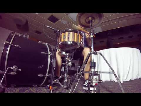 HHG 14x7 Walnut/Maple/Cherry Stave Snare drum, Satin Oil image 5
