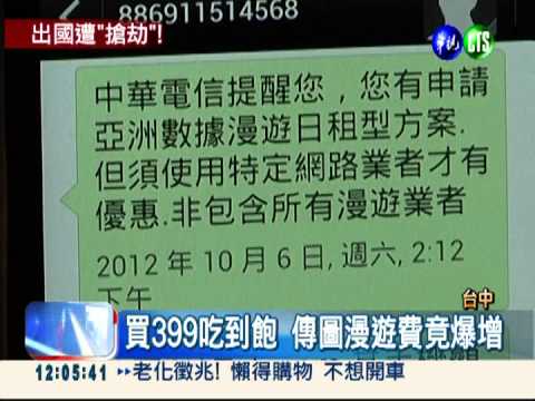 出國傳3照片 手機費破14000元!