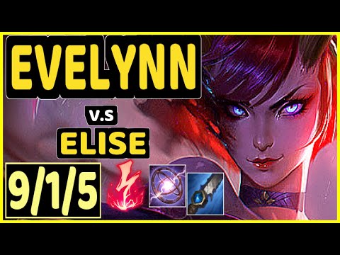 KEIO (EVELYNN) vs ELISE - 9/1/5 KDA JUNGLE CHALLENGER GAMEPLAY - BR