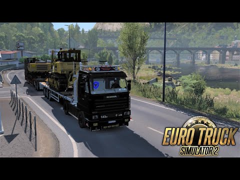 Euro Truck Simulator 2 - Grand utopia Map 1.8 Saint'Angel dam to Chambret - Scania 143M Too much V8