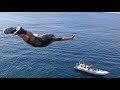 Extreme Cliff Dive For TV Commercial