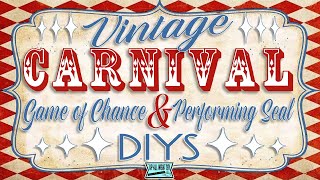 Let's Make a Vintage Carnival Seal & Game Wheel (Carnival Series 2) / How To Do Red White & Blue