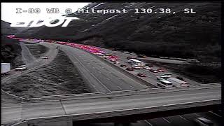 Traffic Crawling Through Parleys Canyon