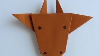 Origami Bull Face