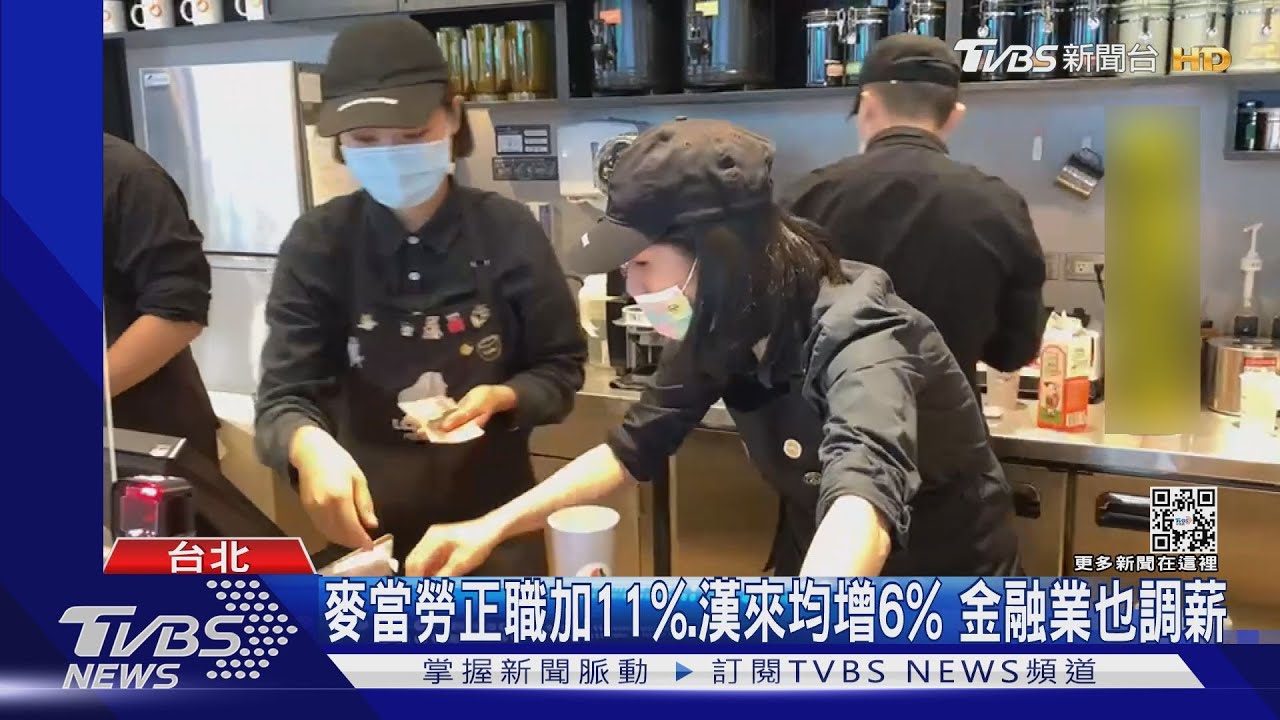 麥當勞正職加11%、漢來均增6% 金融業也調薪