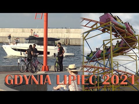 Gdynia Wesołe Miasteczko #Plaża Skwer Koś #Molo Południowe 2021 Lato