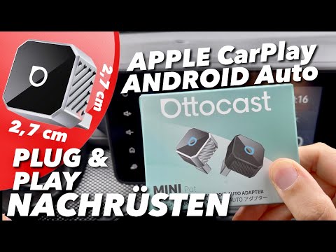 OTTOCAST Mini Pot - Plug & Play Apple CarPlay & Android Auto WIRELESS ADAPTER zum NACHRÜSTEN