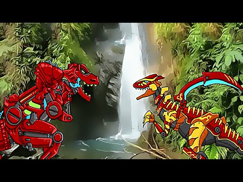 Dino Robot - Velociraptor VS Tyranno Red - Game Play - 2015 - HD