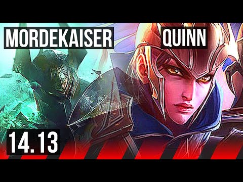 MORDEKAISER vs QUINN (TOP) | 9/1/1, Legendary, 800+ games | EUNE Grandmaster | 14.13