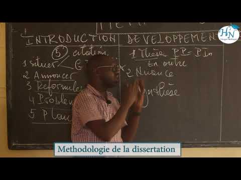 Methodologie de la dissertation a faire au BAC