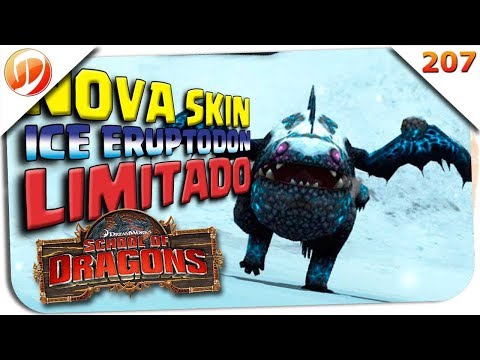 School of Dragons #207 - Skin Limitada do ICE ERUPTODON - Escola de Dragões