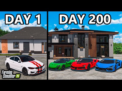 I SPENT 200 DAYS BUILDING MANSIONS WITH $1,000,000! | FS25