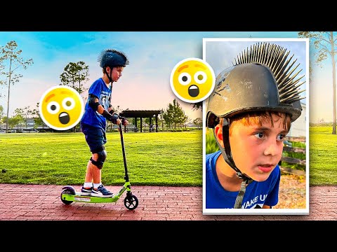 MARCOS ANDOU DE PATINETE ELÉTRICO NA RUA PELA PRIMEIRA VEZ - Família Brancoala