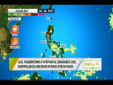 Regional TV News: Local Thunderstorms at ITCZ, Magpapaulan sa Ilang Bahagi ng Bansa