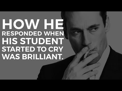 How he responded when his student started to cry was brilliant
