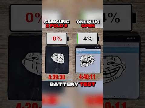 ONEPLUS OPEN VS SAMSUNG Z FOLD 5 BATTRY 🔋🪫TEST?