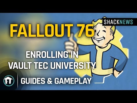 Fallout 76 Gameplay - Enrolling in Vault Tec University
