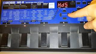 Video thumbnail for Boss ME-8 tutorial (old pedal but cool) - select effects - basic setting by Andi Gitarre