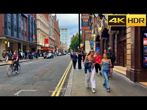 London Summer : A Hot Grey Evening | Summer Walking Tour [4K HDR]