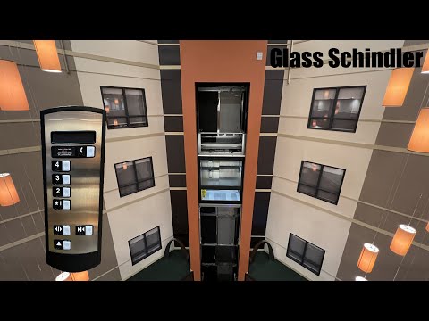 Glass Schindler 330A Hydraulic Elevators at the Holiday Inn - Creve Coeur, MO