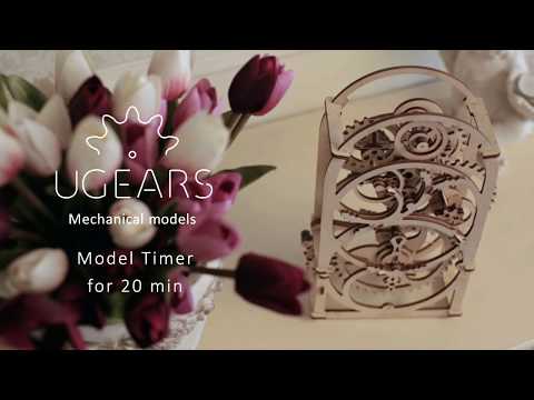 Ugears 3D Mechanical Puzzle Timer (20 Minutes) | STEM Education Block Puzzle Box for Kids