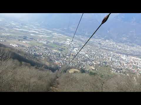 Luftseilbahn Camorino - Croveggia Talfahrt - funivia Svizzera Seilbahn Schweiz Switzerland