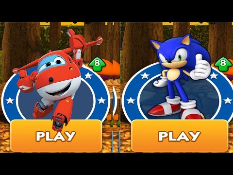 Sonic Dash vs Super Wings : Jett Run Android Gameplay