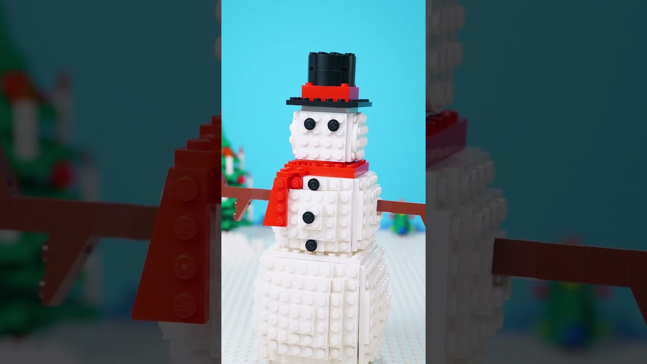 Building a Snowman INDOORS?! 😱⛄️  | LEGO Stop Motion Animation #Shorts