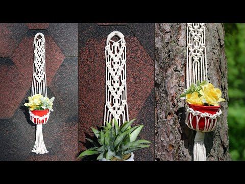 DIY Macrame Plant Hanger Easy NEW Diamond Design