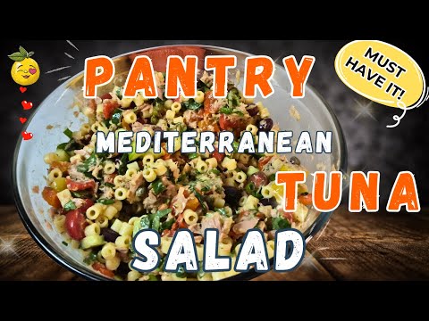🍋 NO MAYO Mediterranean Tuna Salad: Pantry Meal Prep! QUICK RECIPE 🤯