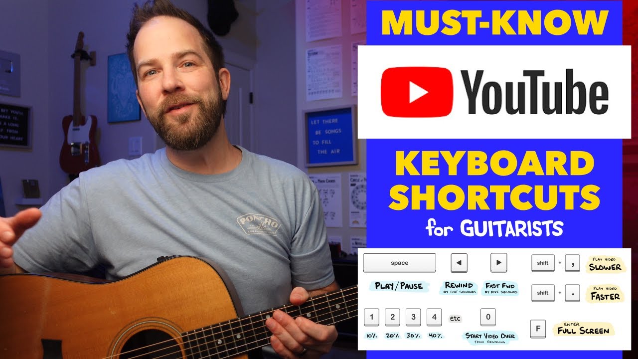 Video thumbnail for Guitarist's Guide to YouTube Keyboard Shortcuts