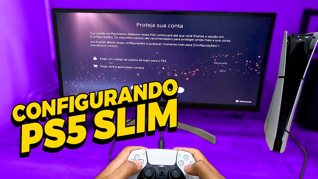 PLAYSTATION 5 SLIM - LIGANDO PELA PRIMEIRA VEZ O NOVO PS5 LANÇADO PELA SONY