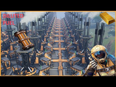 Satisfactory Guides: How To Make Fuel And Massive Power Spike, The Easy Way - Diluted Fuel Recipee