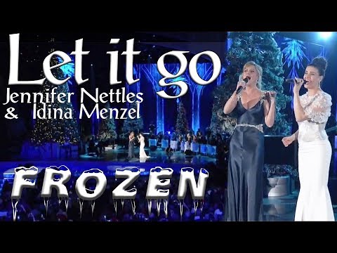 Jennifer Nettles & Idina Menzel ~  Let It Go - Frozen theme Live (subtitles with Lyrics)