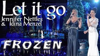 Jennifer Nettles &amp; Idina Menzel ~  Let It Go - Frozen theme Live (subtitles with Lyrics)