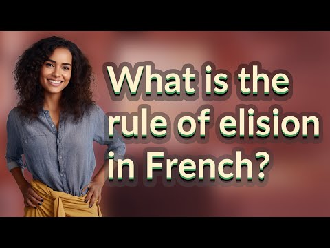 What is the rule of elision in French?