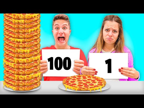 LA SFIDA 100 STRATI DI PIZZA!! *CIBO CHALLENGE*