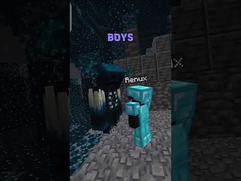 EPIC Minecraft Battle! Girls vs Boys with Warden