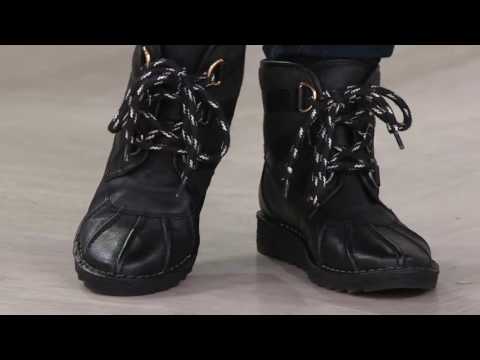 Clarks Somerset Leather Lace Up Boots - Olso Cove on QVC