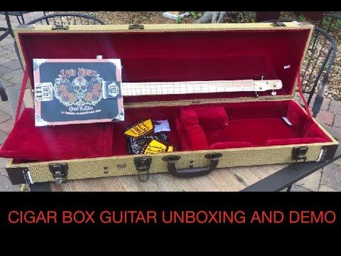 Unboxing Of A Cigar Box Guitar Made By LACE Music Products
