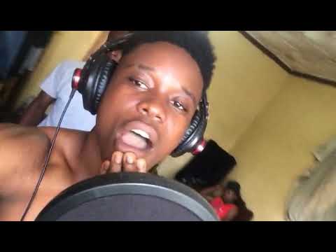 Liberian Rapper Don Zeron freesstyles during a Studio session