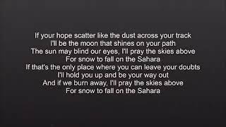 Anggun - Snow On The Sahara (Lyrics)