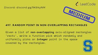 YouTube video 'Leetcode [497] Random Point in Non-overlapping Rectangles'